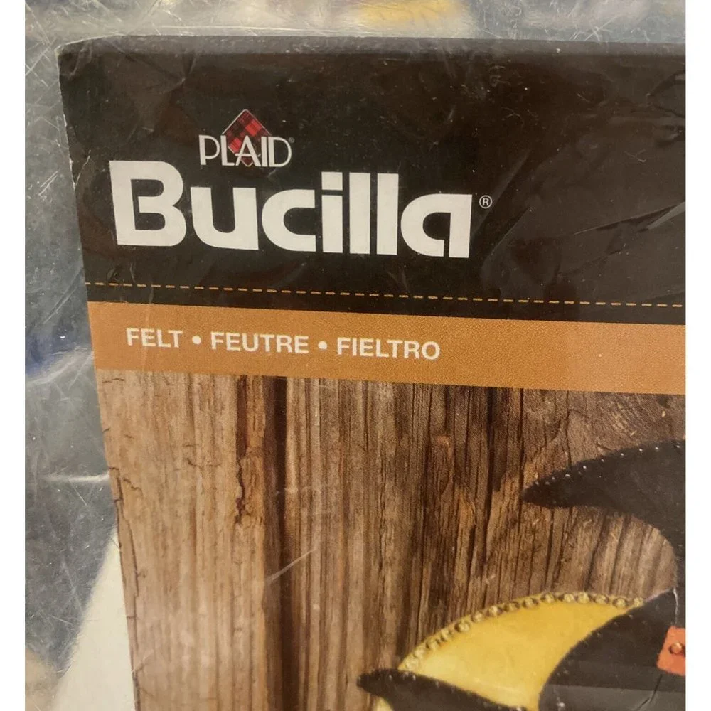 Bucilla "Witches Brew" Felt Halloween Wreath Kit~86563 Cat Pumpkin Frog New - Picture 3 of 6